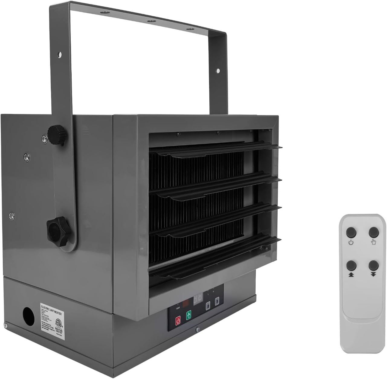 Garage Heater 7500W Electric Fan-forced Heater - Wall/Ceiling Mount, Smart Temperature Control, Overheat Protection