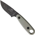 Knives Izula-II Fixed Blade Knife, w/Micarta Handle, Molded Sheath, & Clip Plate (Black Oxide)
