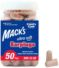 Ultra Soft Foam Earplugs, 50 Pair - 33dB Highest NRR | Made in USA