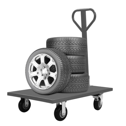 Heavy Duty Platform Truck Cart, 2000 lbs Steel Flatbed Dolly