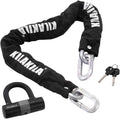 Security Chain Lock - Heavy Duty 10mm Bicycle and Motorbike Lock With 16mm U Lock