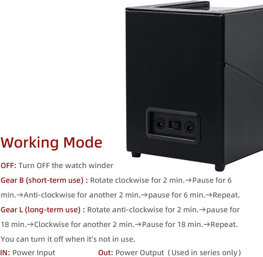 Watch Winder for Automatic Watches, Double Automatic Watch Winder Box with Quiet Japan-made Motor, Automatic Watch