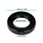 10pcs R23 Double Lip Nitrile Rubber Oil Seal 22x35x7mm for 22mm Shaft with Garter Spring