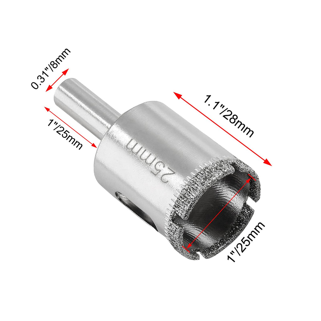 Luomorgo 25mm/1 inch Diamond Hole Saw Diamond Drill Bits, 2Pcs