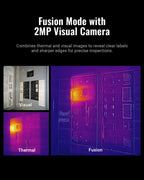 HSFTOOLS F2VW Thermal Camera with 2MP Visual Cam, 640x480 Super Resolution