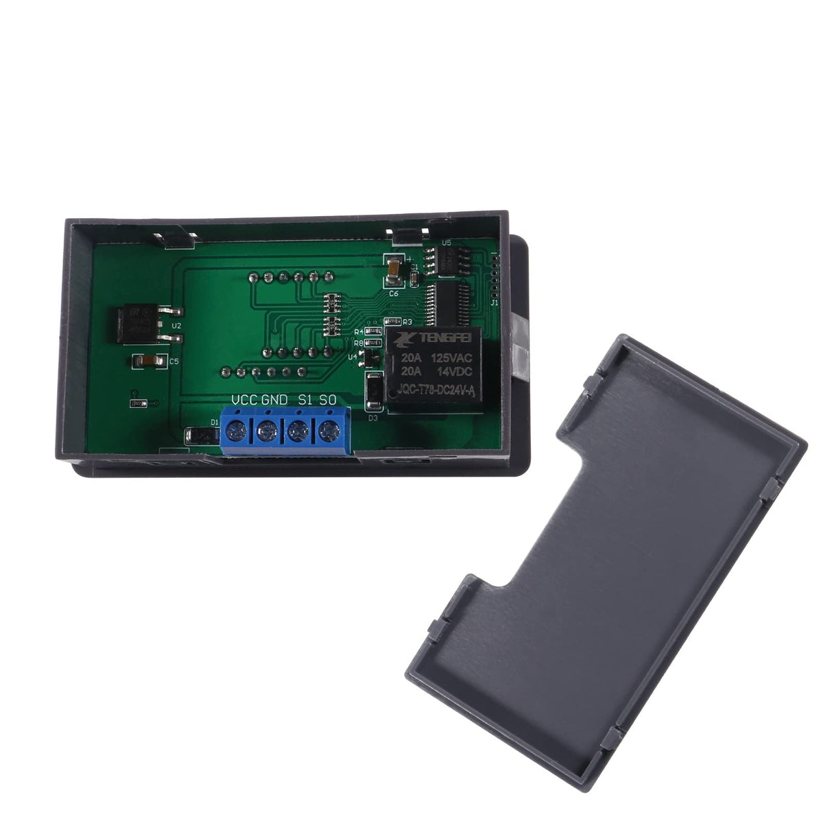 AITIAO 2Pcs DC 24V 20A Relay Module with Dual LED Digital Display Programmable Cycle Timer Switch ON-Off Control