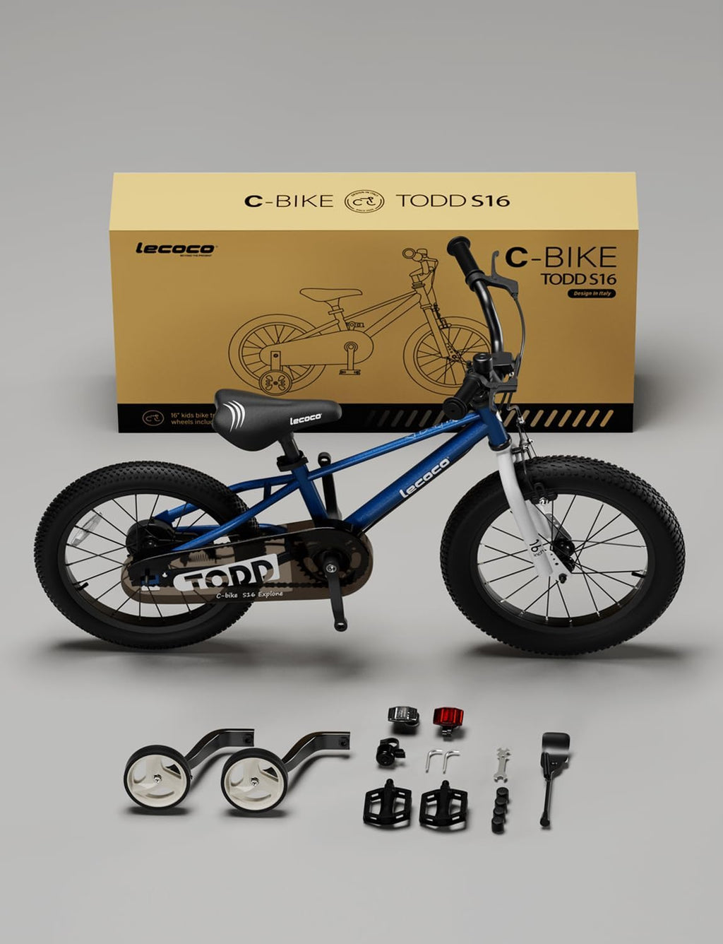 16 inch Kids Bike for Boys Girls with Training Wheels | Children's Bicycle with Training Wheels Pedal Brakes