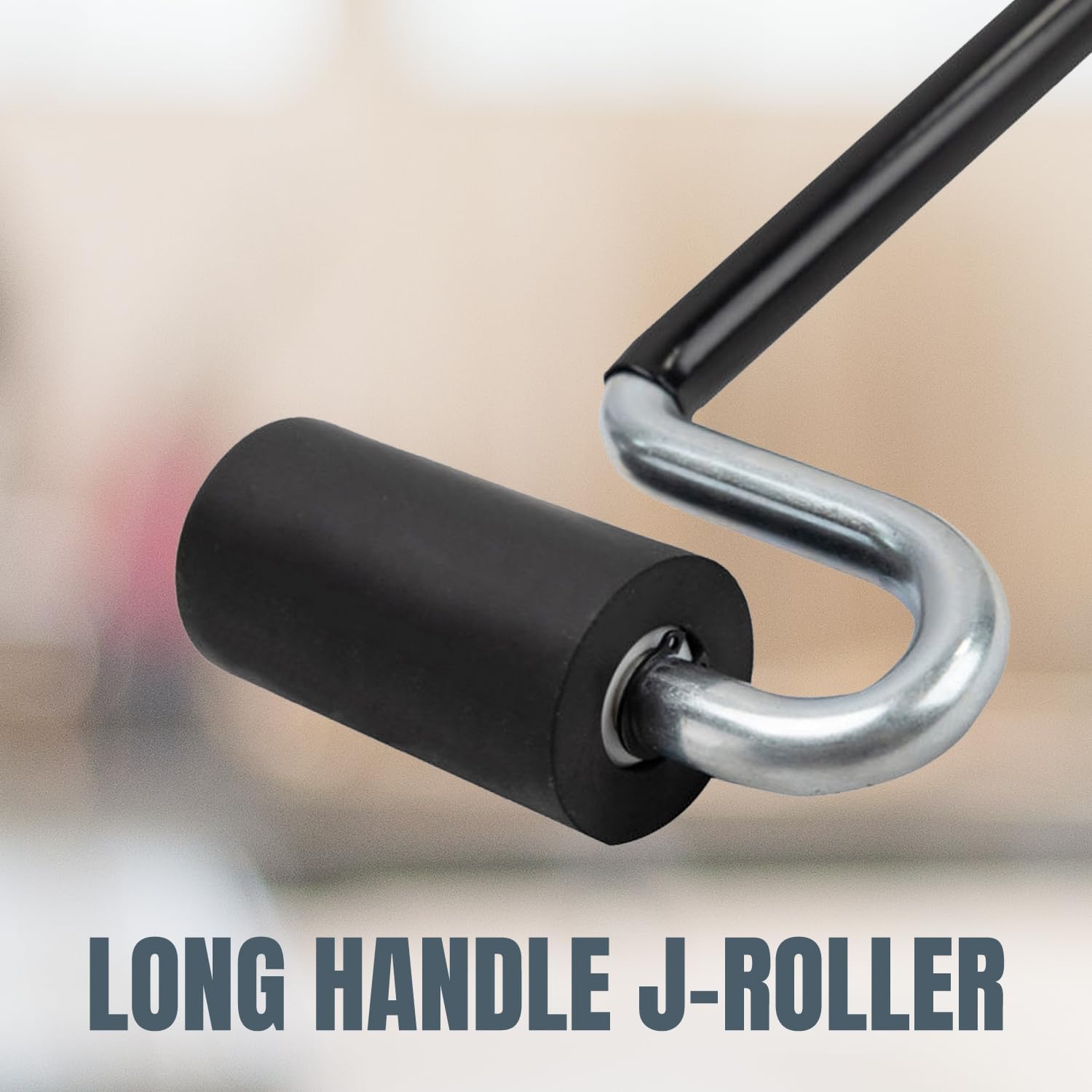 Vinyl Flooring, Tile & Linoleum Roller with Extendable 17" to 27" Handle & 12" Long Handle J Roller, 1-1/2 Inch