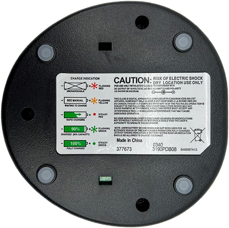 PMLN5228 Rapid Charger for CP185 CP100D CP476 CP477 CP1660 CP1600 EP350 CP1300 CP180 CP160 CP165 CP145 CP140 Two-Way