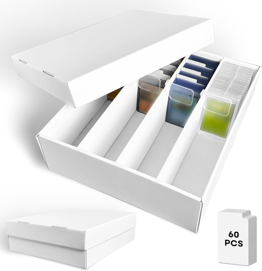 2-Pack Trading Card Storage Box, Cardboard Card Box for MTG TCG Sports Card | Affordable Bulk Card Storage