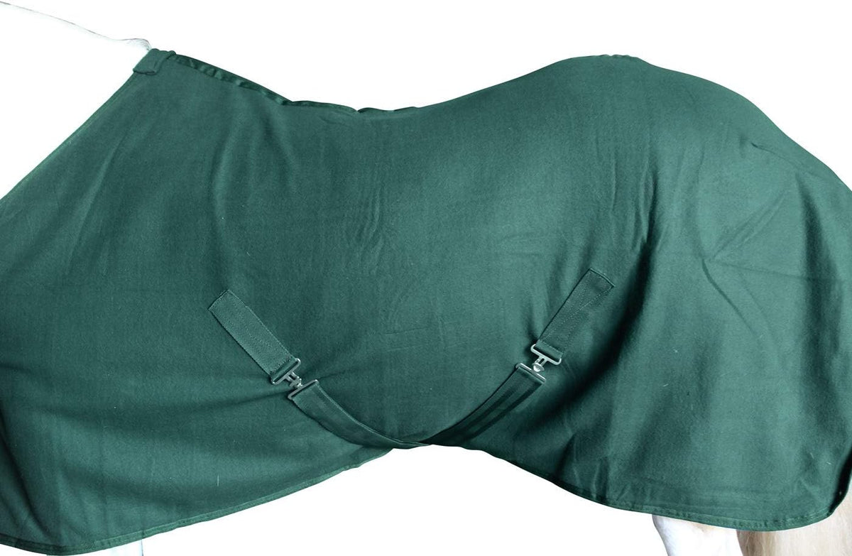 Classic Fleece Cooler All Season Horse Sheet & Blanket Liner | Stables & Outdoor Use (Hunter Green, 69")