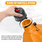 Gas Cans, Fuels Replacement Jug Cap with Rubber Gasket & Plug, 2 Pack