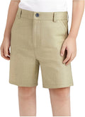 Boys Uniform Shorts Summer School Flat Front Chino Dress Shorts for Kids Teens