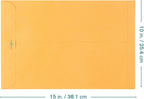 Clasp Envelopes - 10 x 15 Inch Brown Kraft Catalog Envelopes with Clasp Closure & Gummed Seal – 28lb Heavyweight