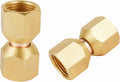 2Pcs EFIELD 3/8" X 3/8" Female Flare Swivel Brass Adapter(FLARE011-2)