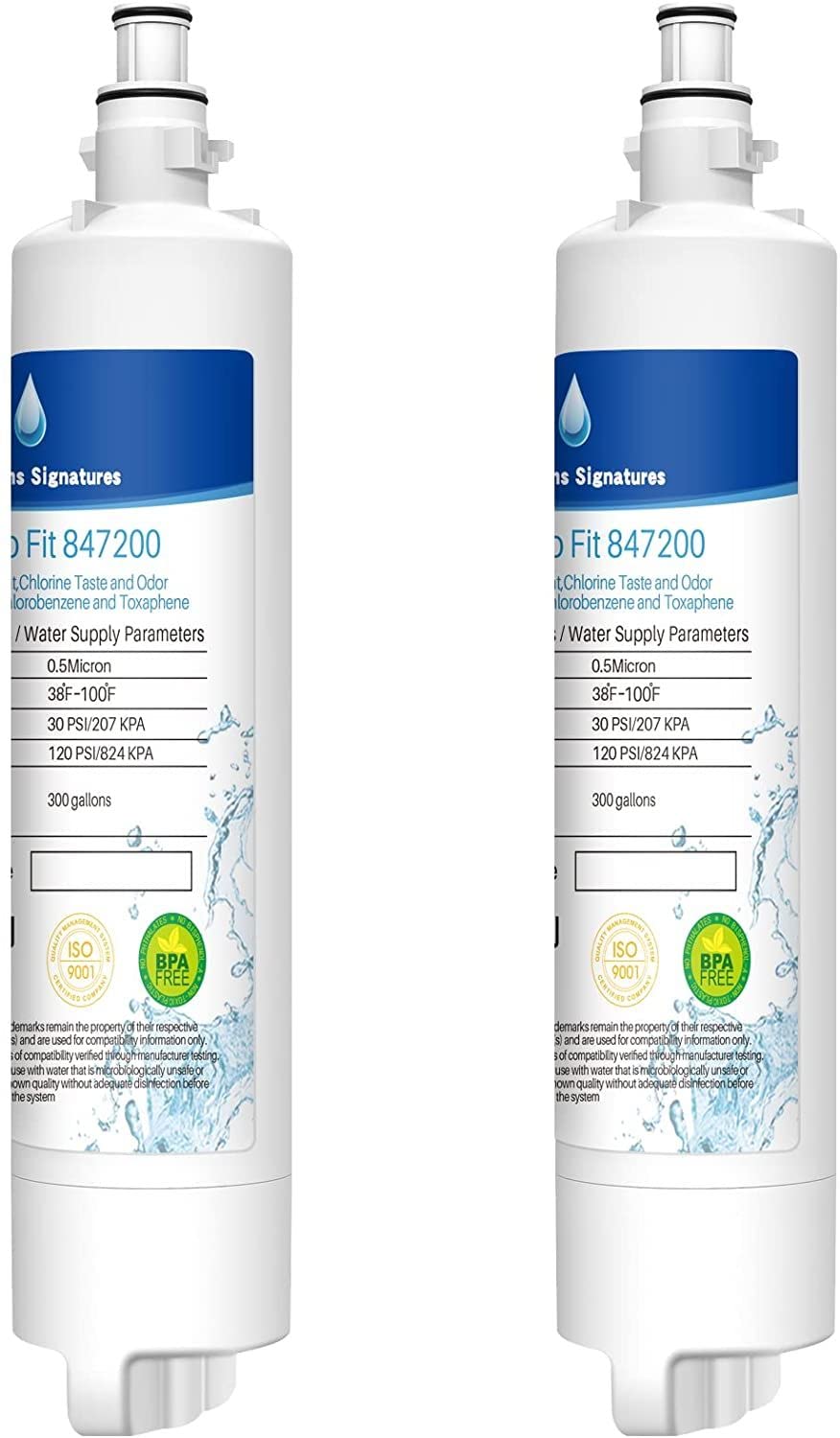 847200 Water Filter Replacement for Fisher & Paykel 847200 (3 Pack)