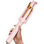 Auto Curling Iron with 4 Temps, 3 Timers & Shut-Off (Pink)
