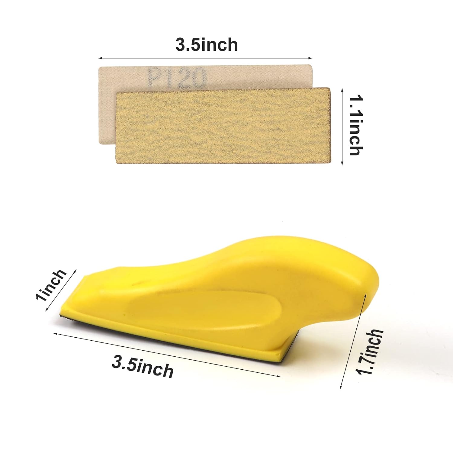 Sand Paper Sanding Block, 70Pcs Sandpaper Assortment, for Crafts | 3.5" x 1" Micro Detail Sander