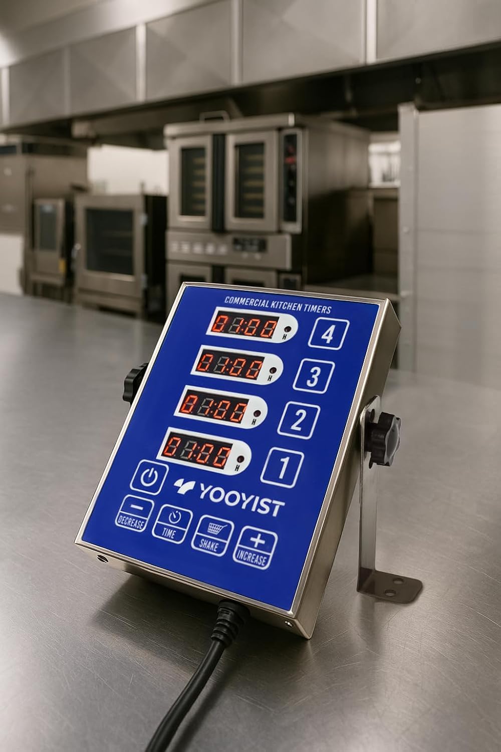 Commercial Kitchen Timer 4 Channel Digital Loud Alarm Cook Timer