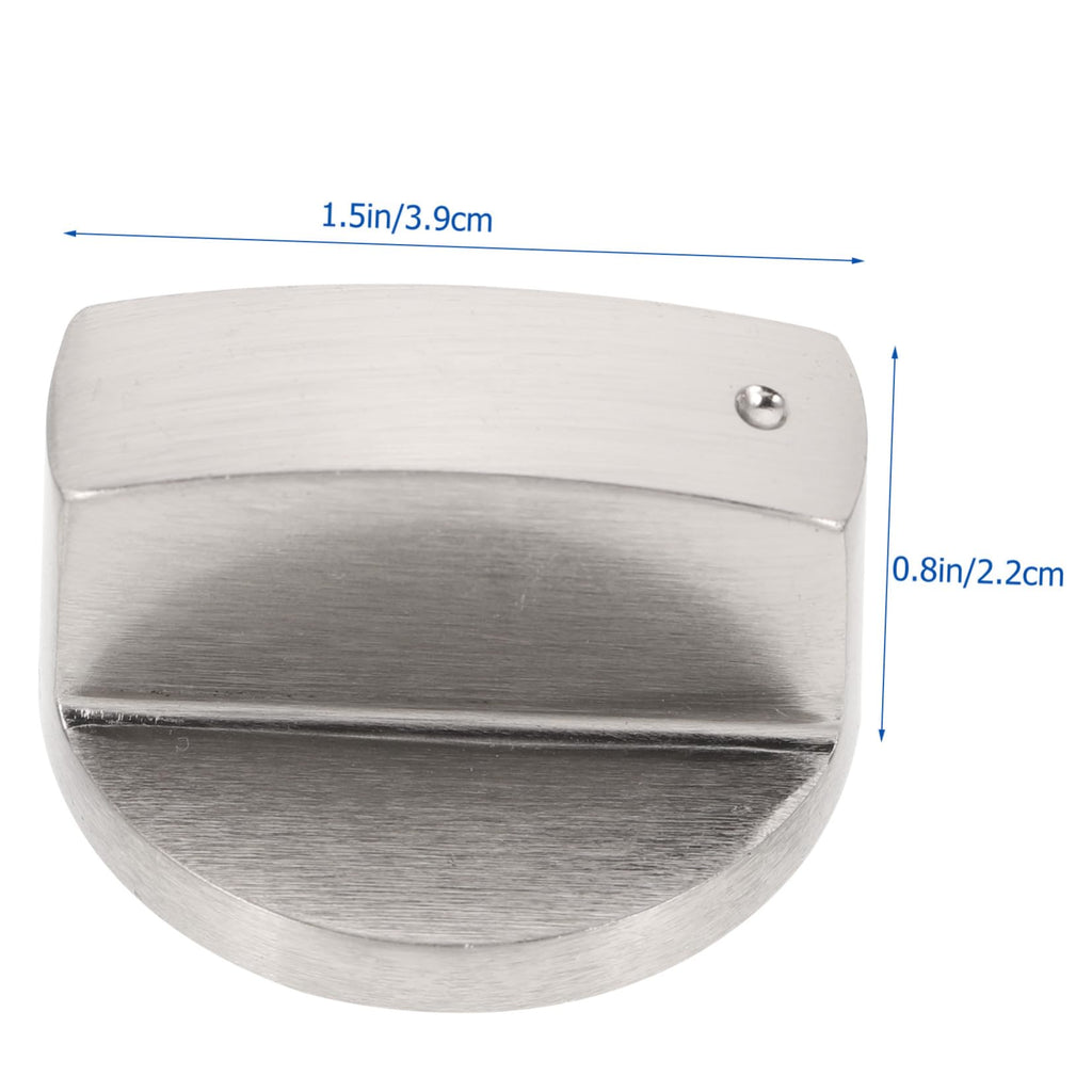 4 Pcs Silver Gas Stove Knobs, Zinc Alloy Replacement Control Switches