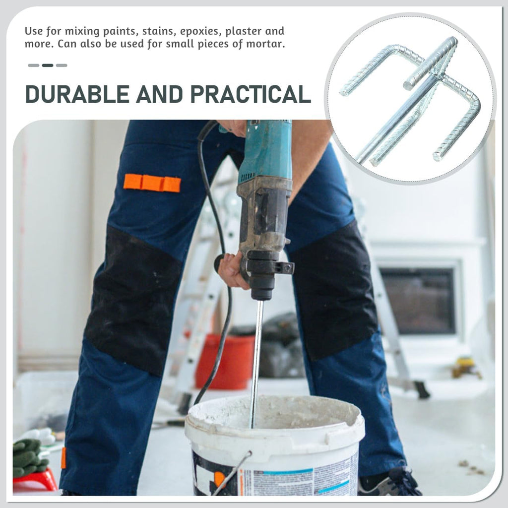 Power Drill Mixer Attachment, Metal Paint Mud Mixer Heavy Duty Paint Cement Grout Bucket Mixer Professional Drywall