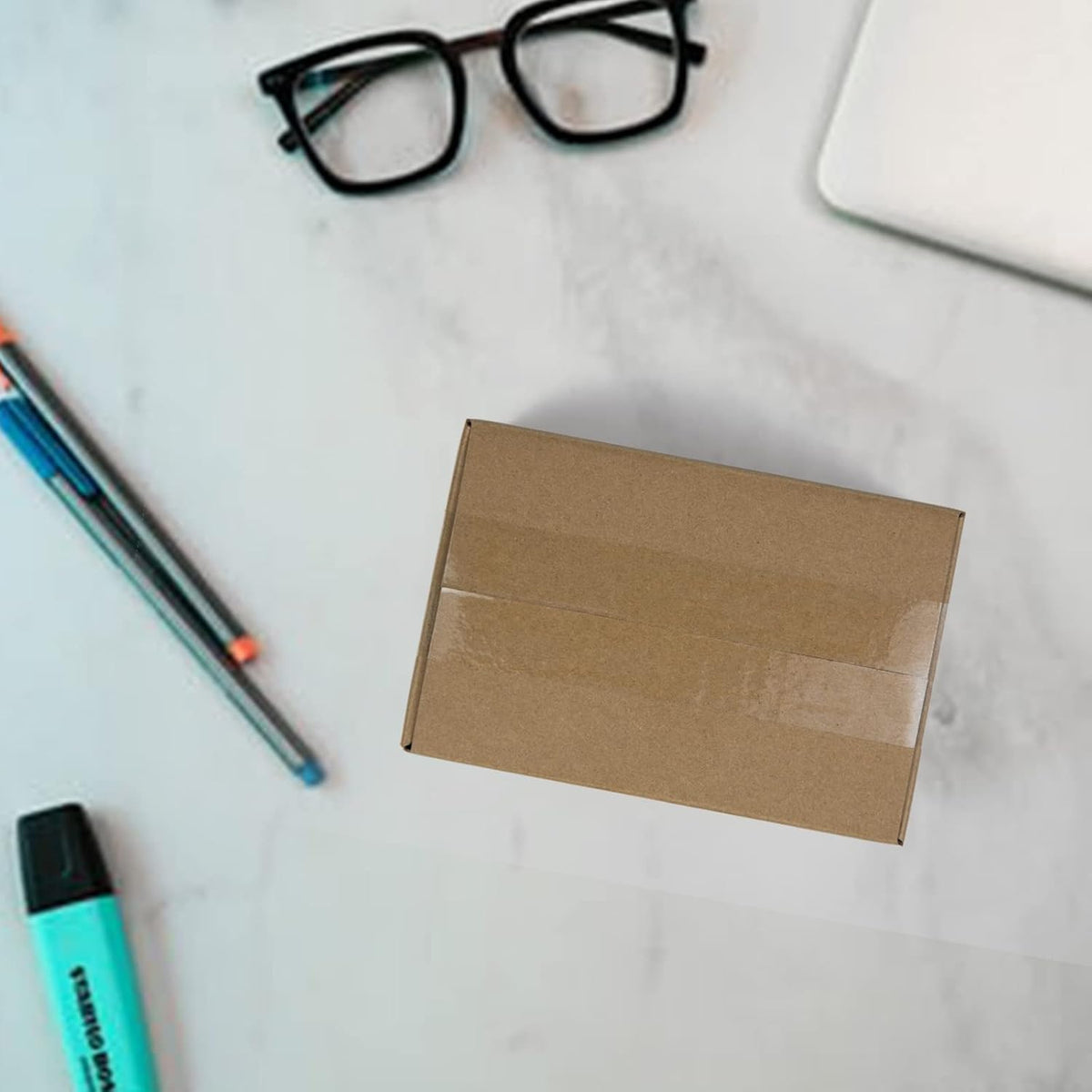 50 Pack 6x4x4 Inches Shipping Boxes, Small Corrugated Cardboard Boxes for Mailing and Packing, Brown