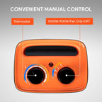 1500W Portable Space Heater for Indoor Use,Thermostat, 2S Fast Heat