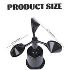 1PC Anemometer Shells, Weather-Resistant Plastic Wind Speed Meter Shells, Easy to Install Wind Speed Measuring Device Shells, Wind Meter Accessories.