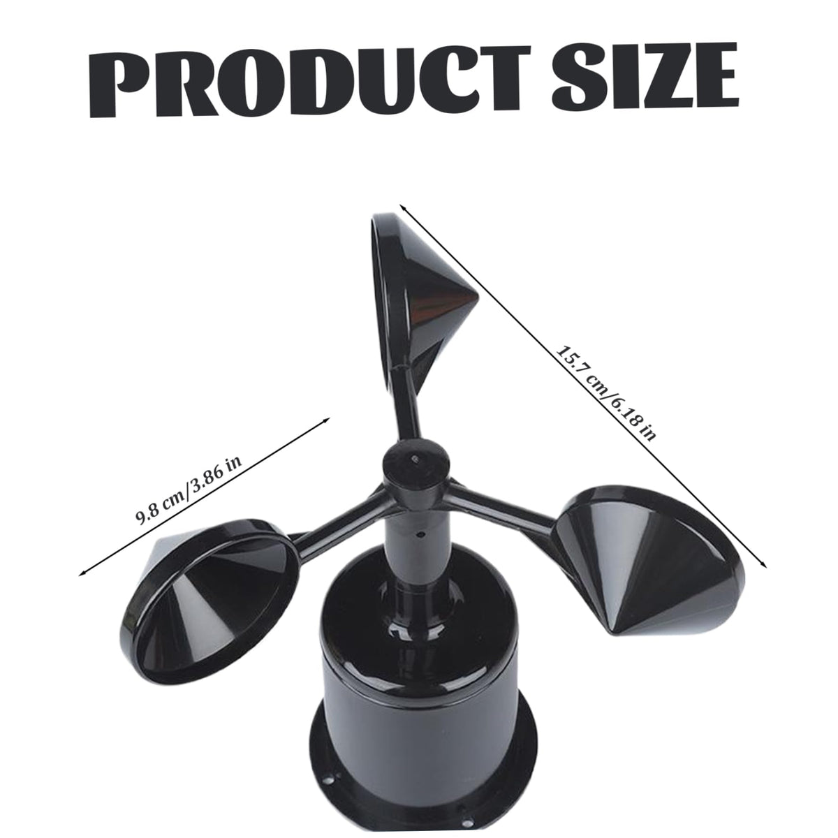1PC Anemometer Shells, Weather-Resistant Plastic Wind Speed Meter Shells, Easy to Install Wind Speed Measuring Device Shells, Wind Meter Accessories.
