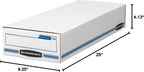 12-Pack Check and Form Storage Box, Flip-Top Lid, 24" x 9" x 4"