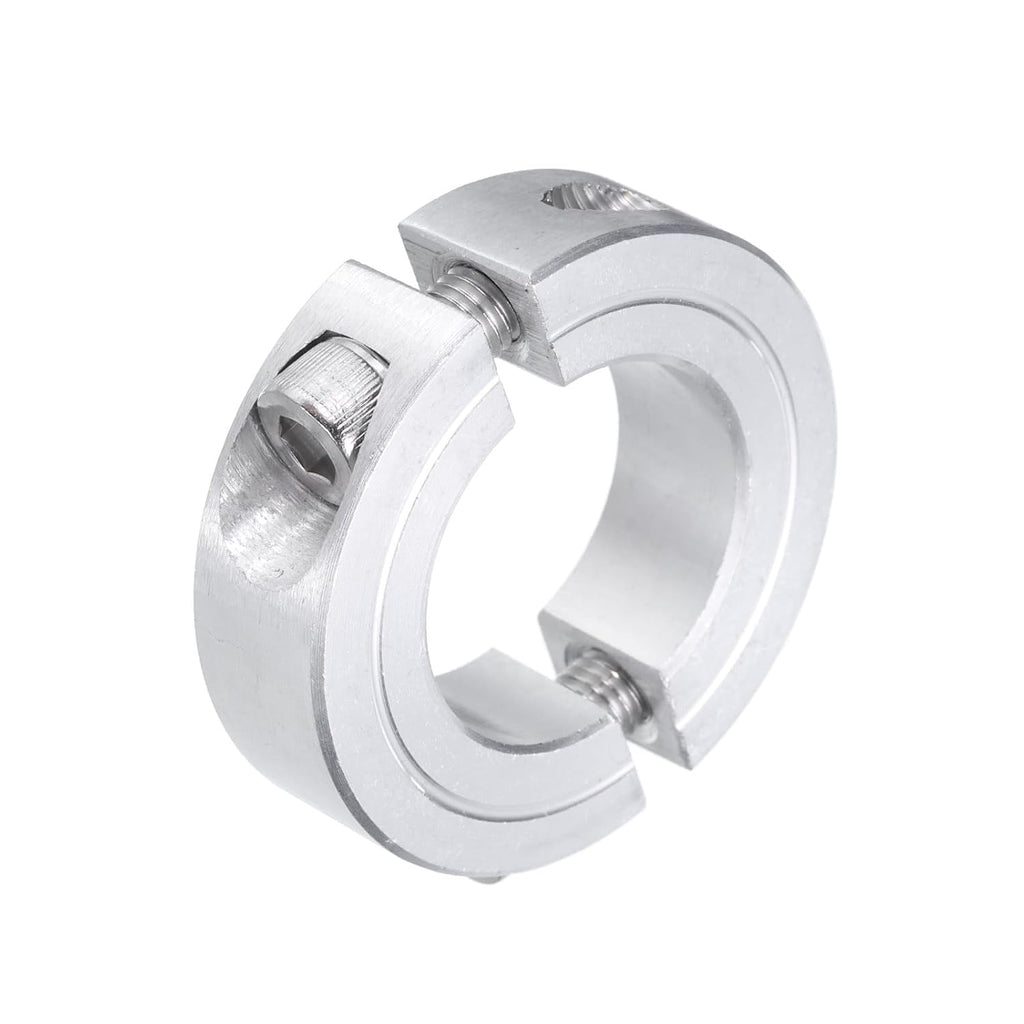 uxcell Double Split Clamp-On Shaft Collar for 1" Shaft, Aluminum Alloy