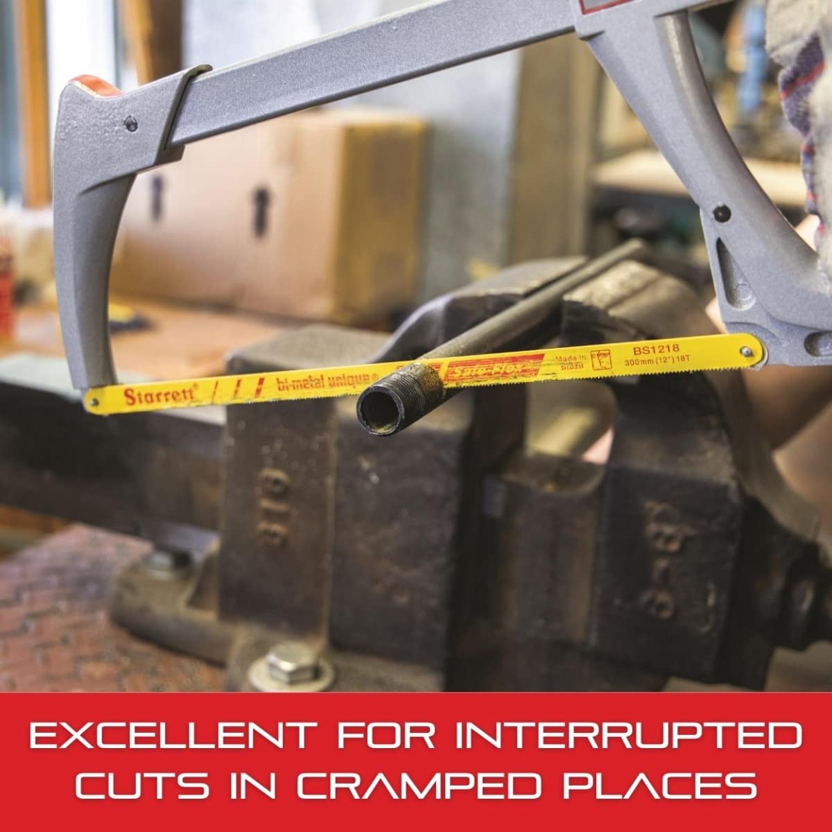 Starrett Hacksaw Blade, 12" Length, 1/2" Width, 0.024" Thickness, 2-Pack