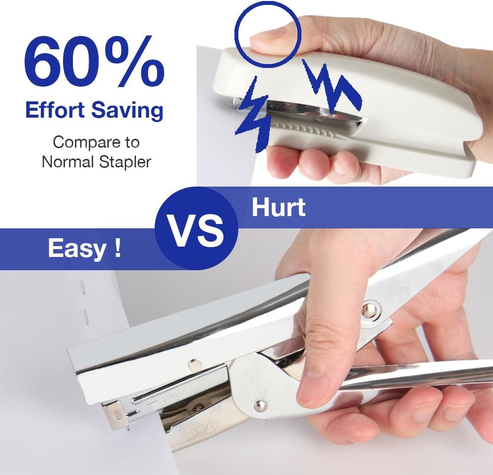 Stapler Heavy Duty with 1000 Staples and Staples Remover Set 20 Sheets Desktop Office Work Student Teacher Large