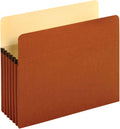 Expanding File Pockets, Letter Size, 5.25" Expansion, Reinforced with DuPont Tyvek Material, Redrope, 10 per Box