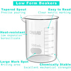 250mL Glass Beaker, 6 Pcs, Borosilicate Glass