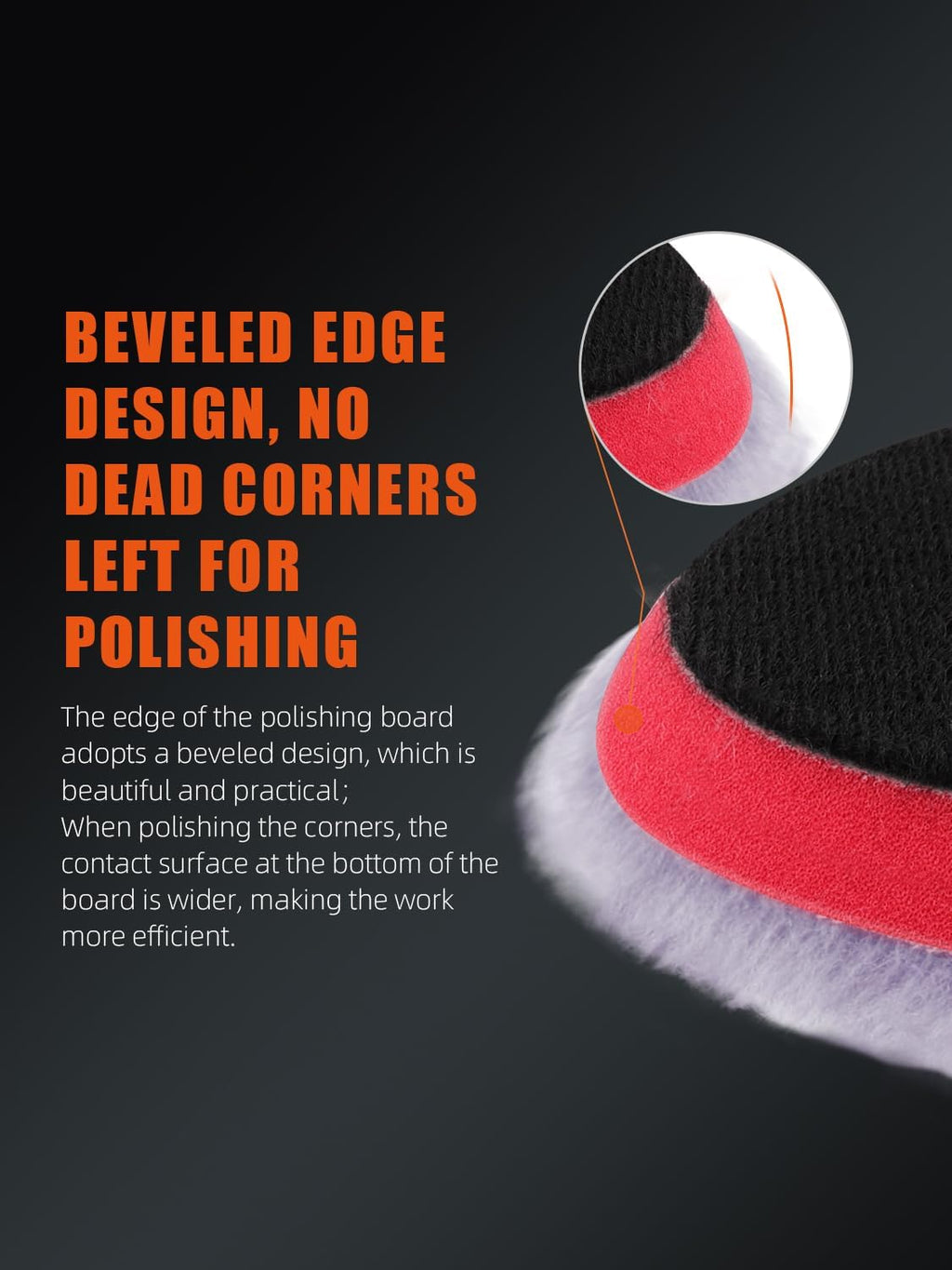 Wool Buffing Polishing Pads, 3Pcs 5" (125mm) Coarse Medium Cutting Car Wool Polishing Pads, Premium 100% Wool Cutting