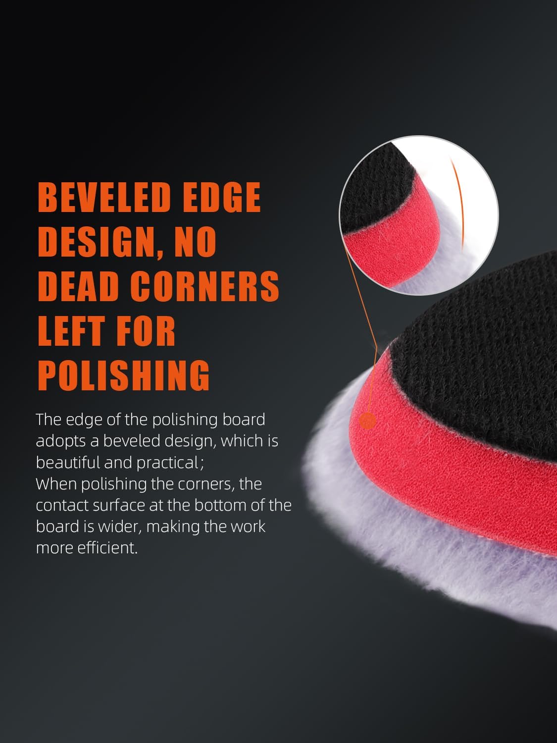 Wool Buffing Polishing Pads, 3Pcs 5" (125mm) Coarse Medium Cutting Car Wool Polishing Pads, Premium 100% Wool Cutting