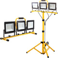 22000 Lumen Work Lights with Stand, 3 Head Portable LED Work Light, with Adjustable&Foldable Tripod Stand, IP66
