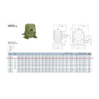 Worm Gear Reducer WPA-50-A, Speed Ratio 1:10 15~60