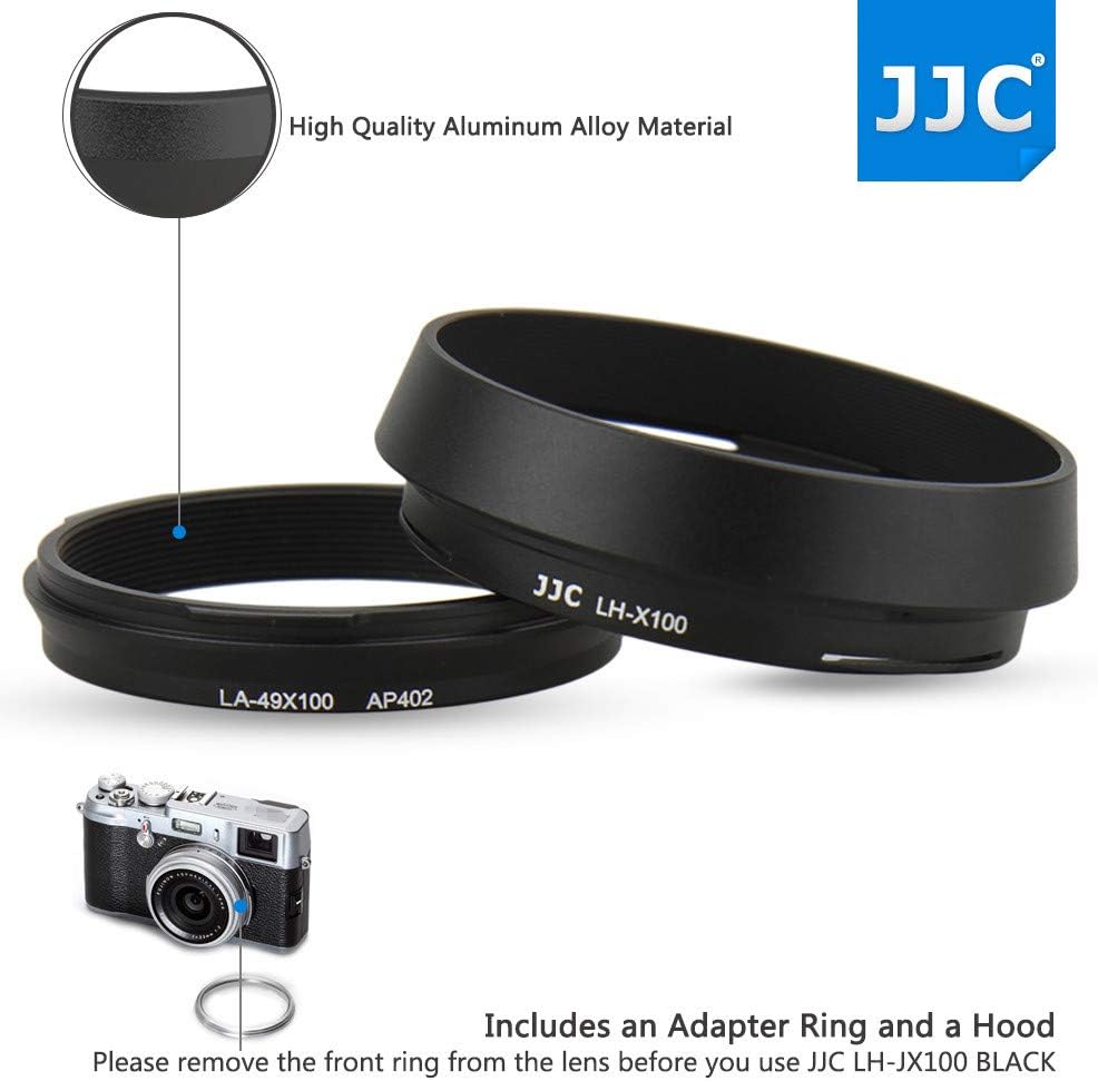 Metal Lens Hood Shade Protector with 49mm Filter Adapter Ring for Fujifilm X100VI X100V X100F X100T X100S X100 X70