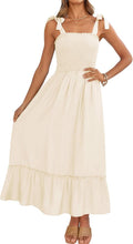 Womens Summer Boho Spaghetti Strap Maxi Dress