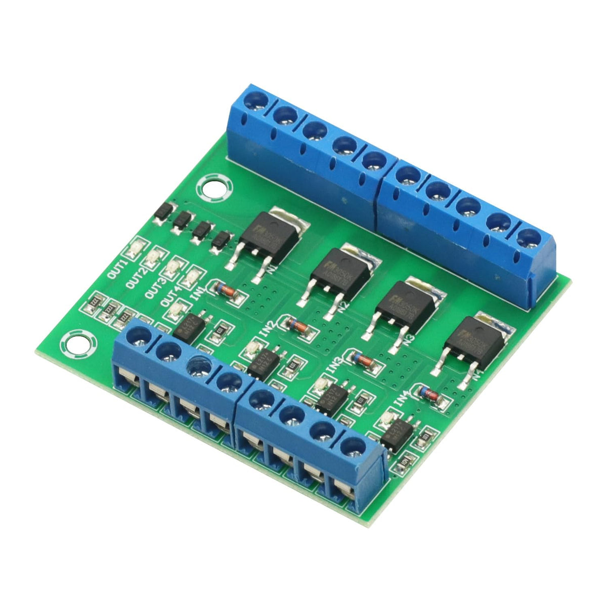2 Pcs MOS FET F5305S 4 Channels Pulse Trigger Switch Controller PWM Input Steady for Motor LED 4 Way