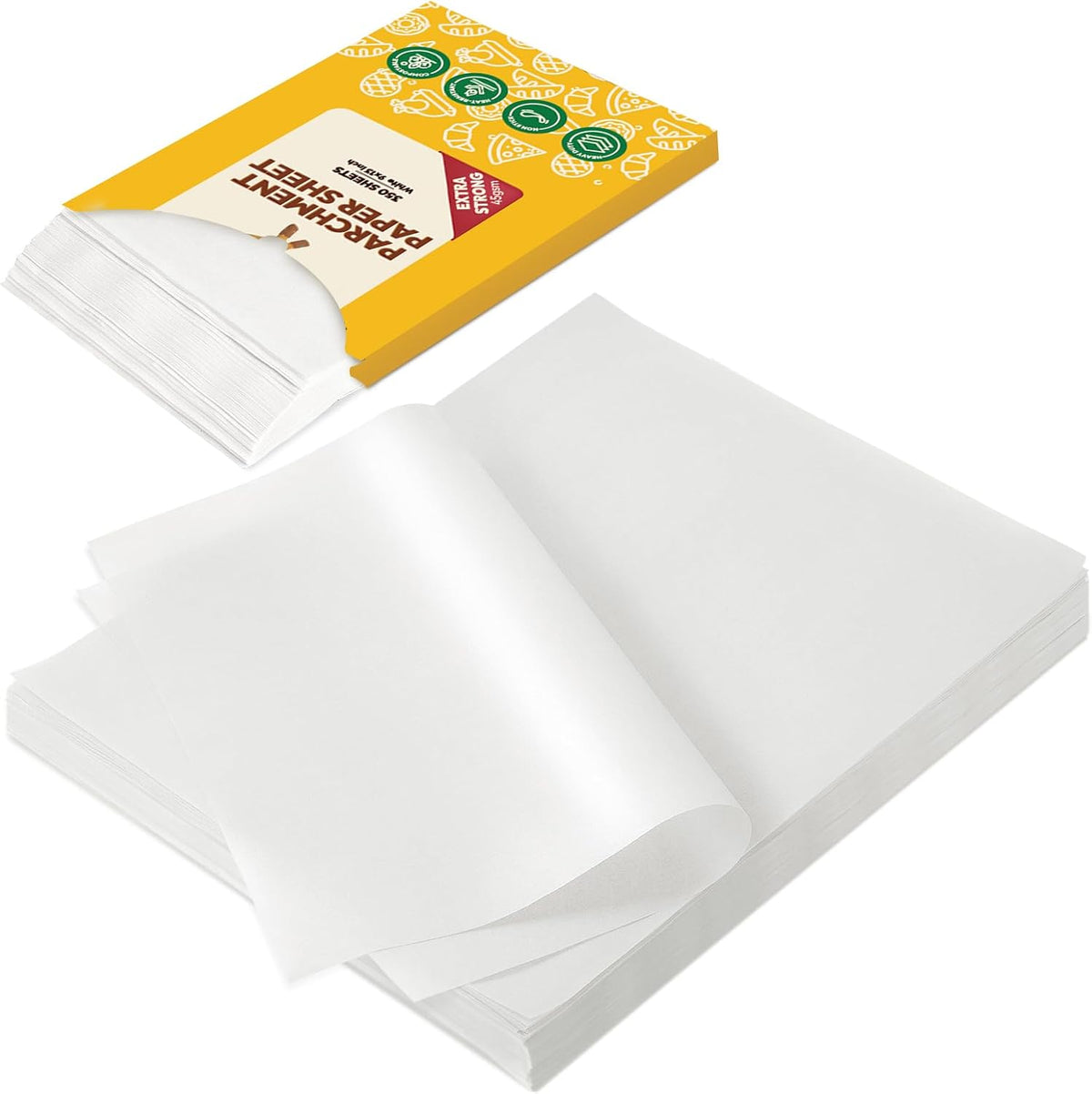 350 Pcs White Parchment Paper Baking Sheets, 9x13 Inch, Heavy Duty