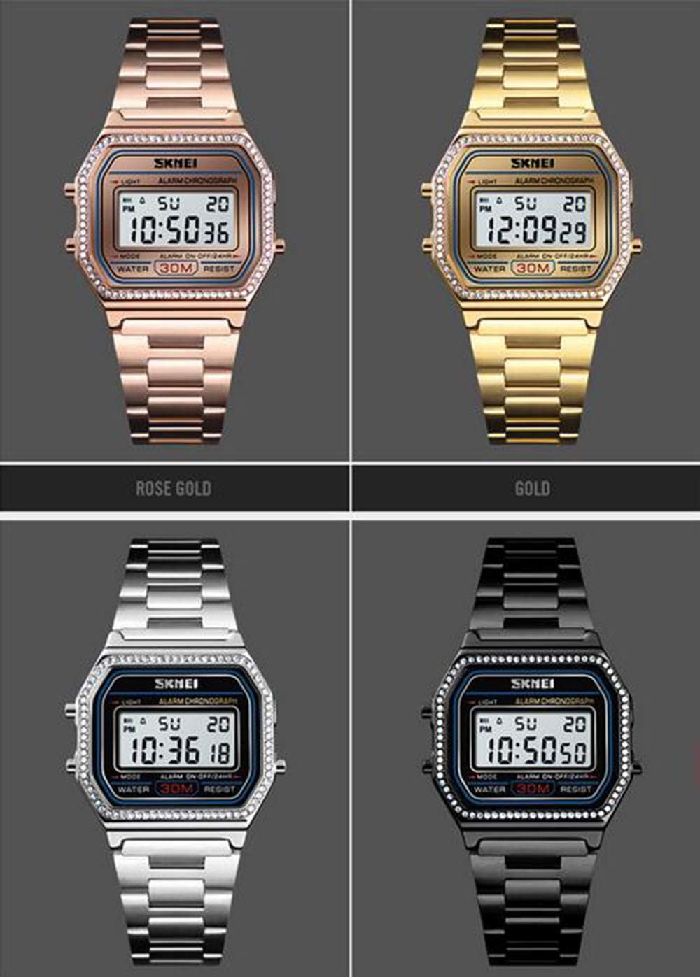 Luxury Women Watches Full Steel Electronic LED Digital Fashion Ultra Thin Square Ladies Wrist Watches …