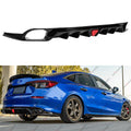 Rear Diffuser with LED Red Brake Lights Compatible with 2022-2026 Honda Civic, MC Style FE180 JDM Rear Bumper Kit Fit