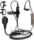 Covert Acoustic Tube Earpiece with Mic for Baofeng UV-5R Walkie Talkies, Surveillance Headset and PTT Compatible with