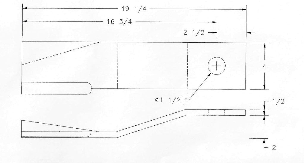 19-1/4" Replacement Bush Hog 7828 Rotary Cutter Blade Pair