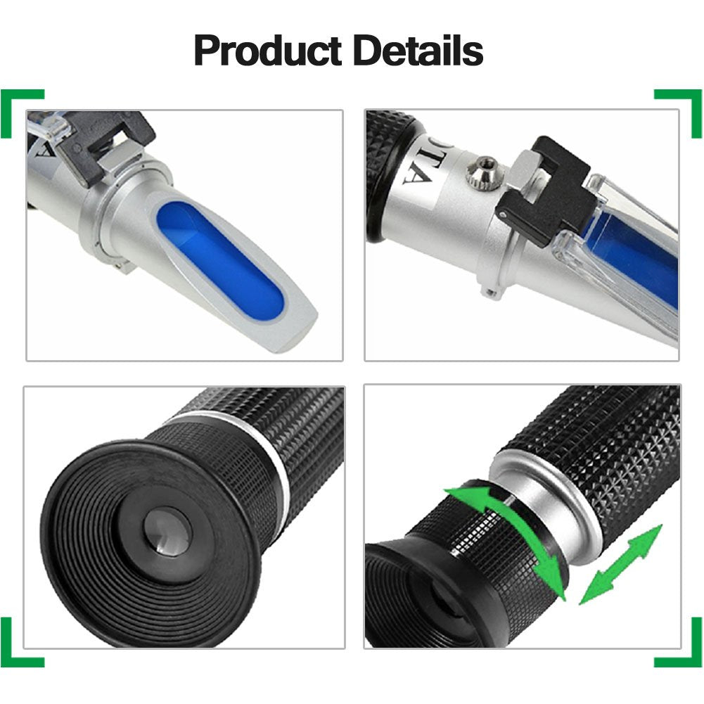 Refractometer for Grape Wine Brewing, Measuring Sugar Content in Original Grape Juice and Predicting The Wine Alcohol