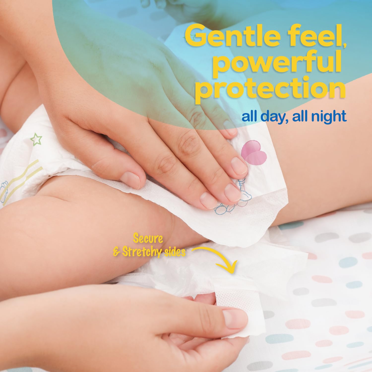 Hugs-of-Love Diapers Size 2 (12-18 lb) Baby Diapers - High Absorbency, Leak Protection, Soft Comfort, 152 Diapers per