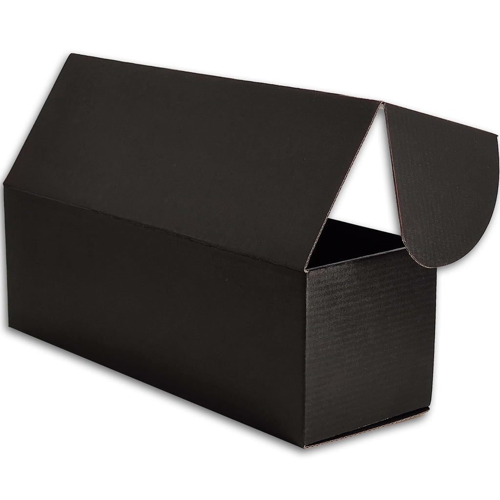 12x6x4 Shipping Boxes Black Mailer Corrugated Cardboard Box Set of 25